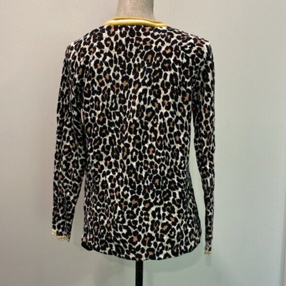 Olsen Leopard print long sleeve sweater Medium pullover - Picture 11 of 16